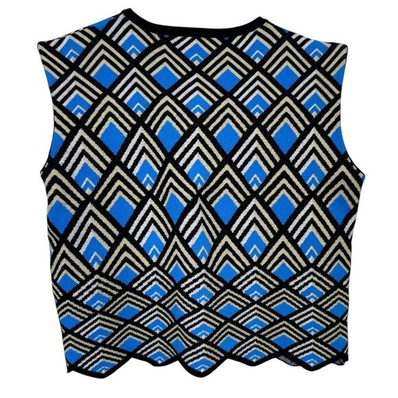 Paco Rabanne Geometric Jacquard Knit Crop Top Size Medium - Picture 6 of 8